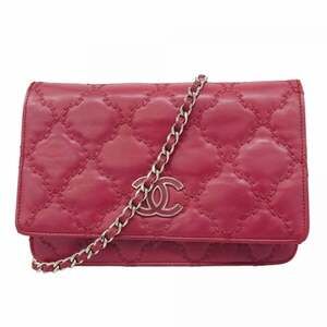 CHANEL Authentic Red Leather Wallet